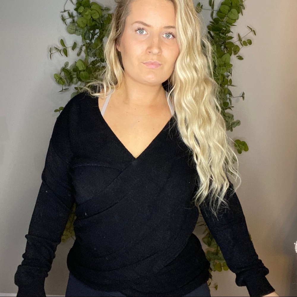Anthropologie Wrap Front Sweater XS_4